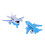 12Pcs Kids Plastic Pull Back Airplane Toy Passenger Models 5