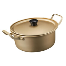 Aluminum Noodle Pot Ramen Cooker with Dual Handles for Instant Noodles Open Flame Safe, Smooth Edges