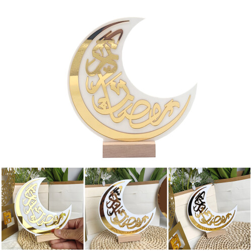 Acrylic Ramadans Decorations Eid Mubarak Tabletop Ornament 1
