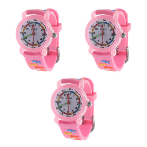 3St Cartoon Patroon Roze Waterdicht Quartz 1