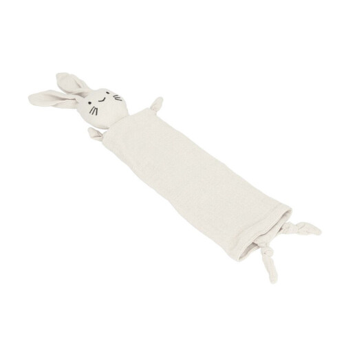 Couverture de sécurité bébé lapin en coton doux 28x44cm beige