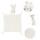 Couverture de sécurité bébé lapin en coton doux 28x44cm beige 3