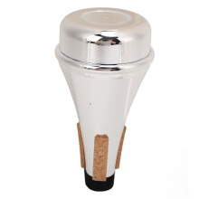 Trompet oefendemper ABS geluidsdemper voor kinderen – Zilver 13,3x7x2,1cm