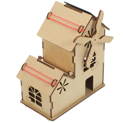 4 Set Casa A Mulino A Solare In Legno Non 1