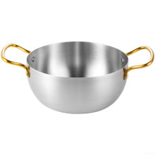 Ramen Noodle Pot with Handles Stainless Steel 22cm Gas Stove Compatible For Soup And Pasta Cooking
