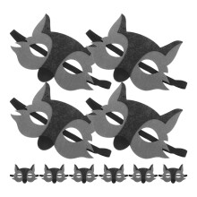 10Stk Wolfmaske Kunststoff Filz Halbgesicht Kostüm Für Kinder