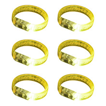 6pcs Color Changing LED Bracelets Children Birthday-Yellow