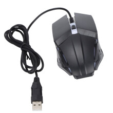 Ratón para juegos RGB con cable, ergonómico ABS, portátil para PC/portátil