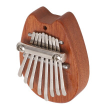 Mini-Kalimba, 8 Tasten, Daumenklavier, Pfirsichholz, Stahl, tragbar mit Seil, XA67