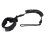 5mm Coiled Surfboard Leash 5ft - Black Ankle Cuff Unisex Design 1