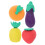 4Stk Früchte Gemüse Mini Radiergummis Für Kinder 10