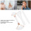 Jadestone Double Head Face Roller Set for Wrinkles, Puffiness, White 3