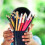 50 Pièces Embouts Pour Crayon En Plastique Coloré 5