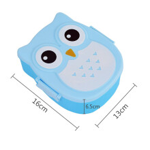 Boîte à lunch hibou mignonne de 16,5 cm, format bento portable pour enfants