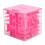 Laberinto de cubo 3D, rompecabezas, rosa, 8 cm 2