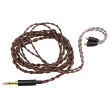 3.5MM to MMCX Woven Earphone Cable 1.2m Anti Tangling No Oxygen Copper