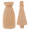 2St DIY Blank Peg Khaki Voor Thuisdecoratie En 2