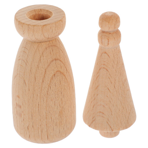 2St DIY Blank Peg Khaki Voor Thuisdecoratie En 2