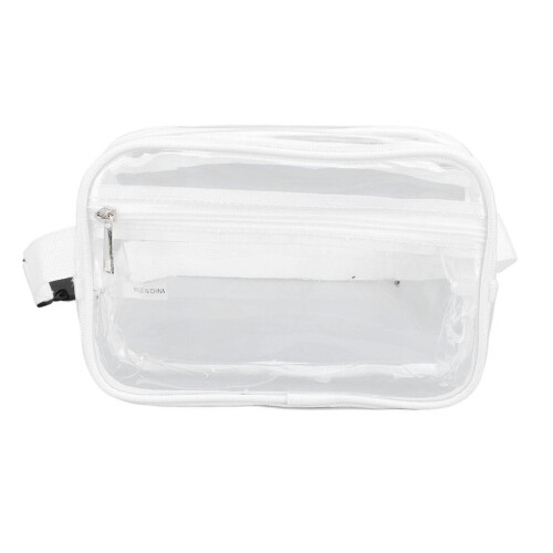Waterproof Clear PVC Sling Bag Large Capacity Adjustable Strap White 2
