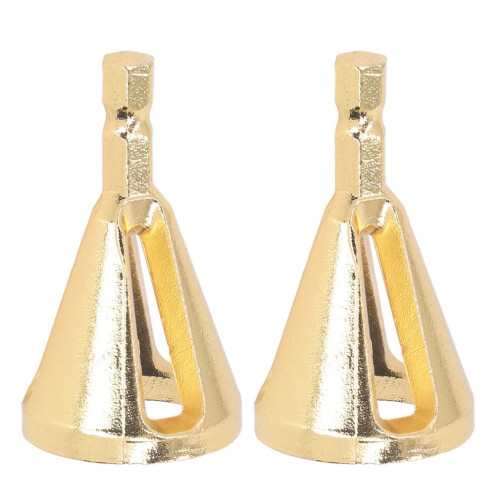 Quick Release Hex Shank Deburring Chamfer Tools 2pcs Golden 3 Slot 2