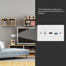 Hushålls CAT6 HDMI USB3.0-gränssnitt Uttagspanel Klipp på väggplatta Panel US Standard