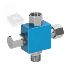 Divisor de aerógrafo compacto de aluminio con conector de 3 vías para multiherramienta