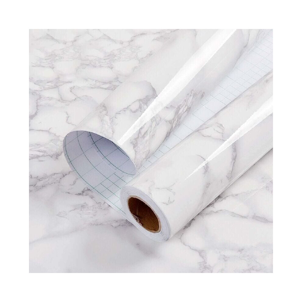 Marble Effect Self-Adhesive Wallpaper, Countertop Renovation Peel And Stick Removable Wallpaper For Multi Usage, Water And Oil Resistant Protection (6 9094122417335