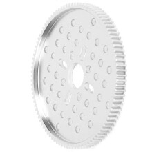 Aluminium tandwiel met 96 tanden, 14 mm middengat, Mod 0.8 bevestigingsmateriaal.