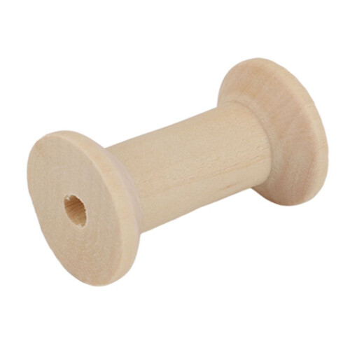 Durable Empty Wooden Spools for Sewing Thread and Ribbon Storage 20PCS 2