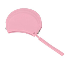 Roze siliconen beugelhouder met koord, slanke opbergdoos voor tandheelkundige beugels