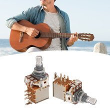 2 Stück Gitarrenpotentiometer A1M B1M 18 mm gerändelte Achse Metall Lautstärke- und Klangregler