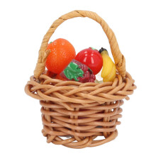 Puppenhaus-Accessoire: 3-teiliges Obstkorb-Set mit 30 Mini-Früchten für kreatives Spielen