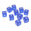 30PCS Transparent Colored Plastic Dice, 6-Sided, 15.5mm Blue 1