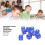 30PCS Transparent Colored Plastic Dice, 6-Sided, 15.5mm Blue 4