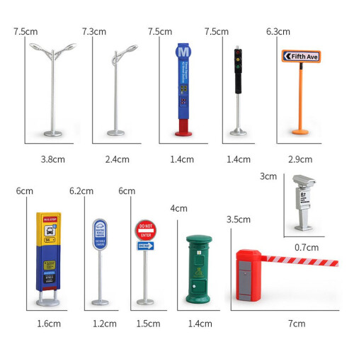 Modèle de route miniature réaliste pour jeu éducatif 1