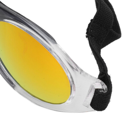Dog Sunglasses UV Protection Goggles, Adjustable Strap, Small Black/Red 2