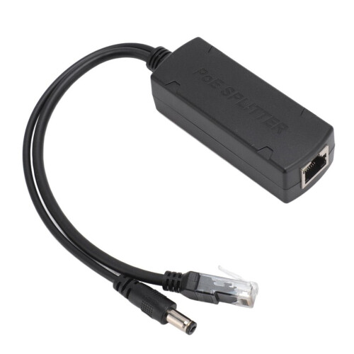 Mångsidig 10/100/1000Mbps PoE-splitter 12V 2A för säkerhetskameror 1
