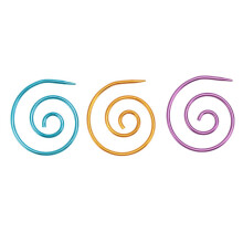 3 Stück Spiralkabel-Stricknadeln DIY Rostfrei