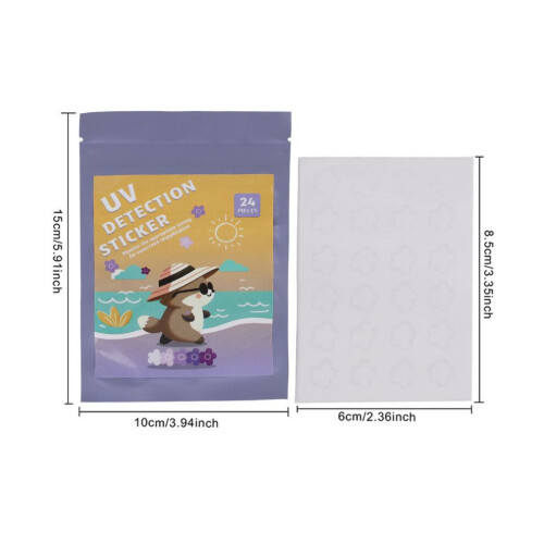 120 Count Flower Shaped UV Detection Stickers for Sunscreen Reapplication 1