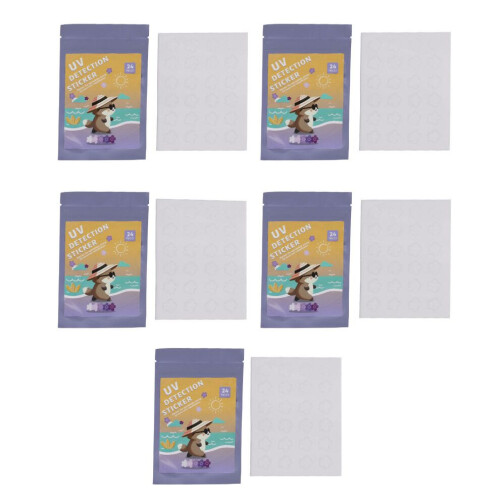 120 Count Flower Shaped UV Detection Stickers for Sunscreen Reapplication 2