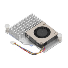 Aluminiumlegering PWM-koeler voor Pi 5 4GB/8GB zilverkleurige temperatuurregeling