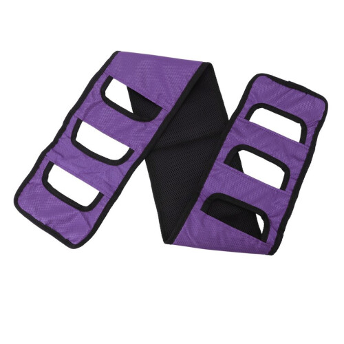 Multi-Purpose Elderly Bed Transfer Sling with Padded Handle, Purple