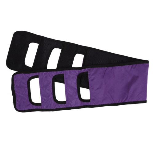 Multi-Purpose Elderly Bed Transfer Sling with Padded Handle, Purple 1