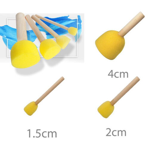 40Stk -Malpinsel Mit Holzgriff Für Kinder 2