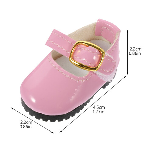 Ein Paar Mädchenpuppe Schuhe Abendmode Lederschuhe 2