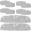 Hat Pads Sweat Liner Innenfutter Sicherheitshut Polyester Grau 10 Stk 11