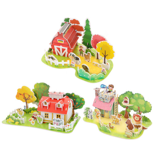 6Sets Drie-Dimensionale Educatieve Puzzels Voor Kinderen 1