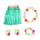 Hawaiian Set Mit Simulation Grün 7