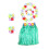 Hawaiian Set Mit Simulation Grün 4