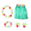 Hawaiian Set Mit Simulation Grün 8